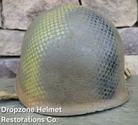 Image 7 of  M2 D-bale 517th PRCT Airborne Helmet Paratrooper. Camouflage. 