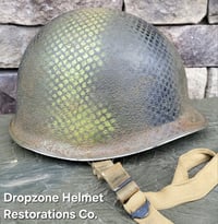 Image 2 of  M2 D-bale 517th PRCT Airborne Helmet Paratrooper. Camouflage. 