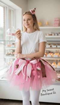 Image 1 of Neapolitan ice cream Skirt with Hairbow 