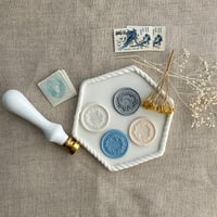 Image 1 of Handmade Wax seals  - floral wreath | PACK of 10