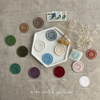 Image 2 of Handmade Wax seals  - floral wreath | PACK of 10