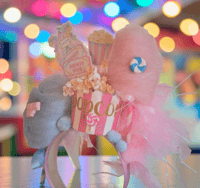 Image 7 of Pink/Blue Popcorn Headband 