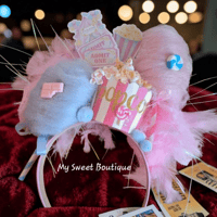 Image 1 of Pink/Blue Popcorn Headband 