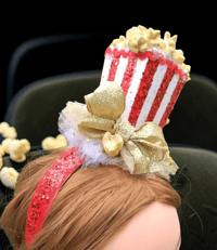 Image 9 of Red and Gold Popcorn themed Headpiece 