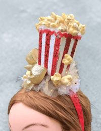 Image 11 of Red and Gold Popcorn themed Headpiece 