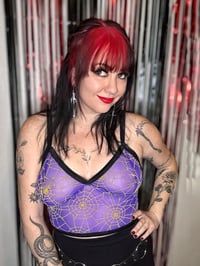 Image 1 of Purple Web Mesh Dreams Tank