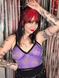 Image 3 of Purple Web Mesh Dreams Tank