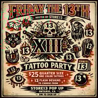 FRIDAY THE 13TH TATTOO SIGN UP