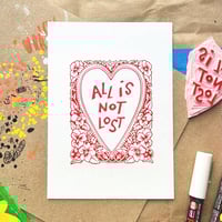 ALL IS NOT LOST 5x7 Block Print