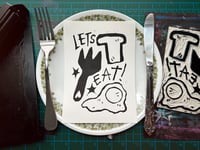 LETS EAT 5x7 Block Print