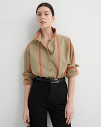 Image 1 of kowtow maker shirt nasturtium stripe