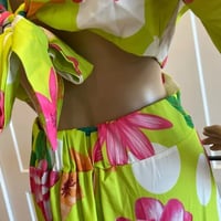 Image 4 of GREEN FLOWER MAXI DRESS - MEDIUM