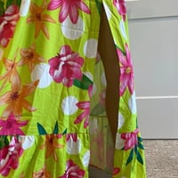 Image 3 of GREEN FLOWER MAXI DRESS - LARGE