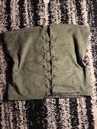 1 of 1 Green Suede Lace-up tube top