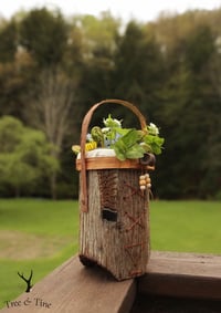 Image 2 of Beadwork Tree Bark Foraging Basket