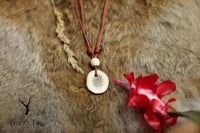 Image 2 of Antler Slab Beaded Pendant 