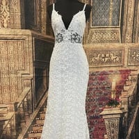 Image 1 of RHINESTONE LACE PARTY DRESS