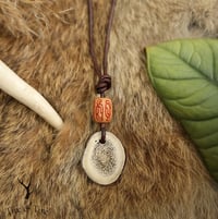 Image 2 of Antler Slab Beadwork Necklace/Pendant