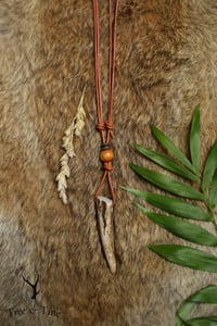 Image 1 of Antler tine beaded necklace