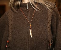 Image 2 of Antler tine beaded necklace