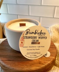 Strawberry Whipped Cream - Lemon, Strawberry & Light Musk | 8 oz Concrete Candle 
