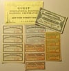 '39 NYWF RARE IBM GUEST PASS, 1876 US CENTENNIAL TICKET & 4 STRIPS FROM TICKET BOOKS