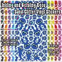 Image 1 of Inkling and Octoling Deco Sand Glitter Vinyl Sticker Sheet - PREORDER eta Late April-May