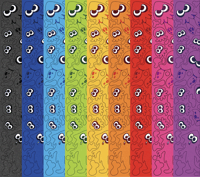 Image 2 of Inkling and Octoling Deco Sand Glitter Vinyl Sticker Sheet - PREORDER eta Late April-May