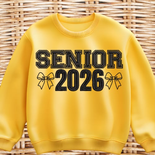 Image of Senior 2026 Embroidered Sweatshirt | Graduation Class of 2026 Gift