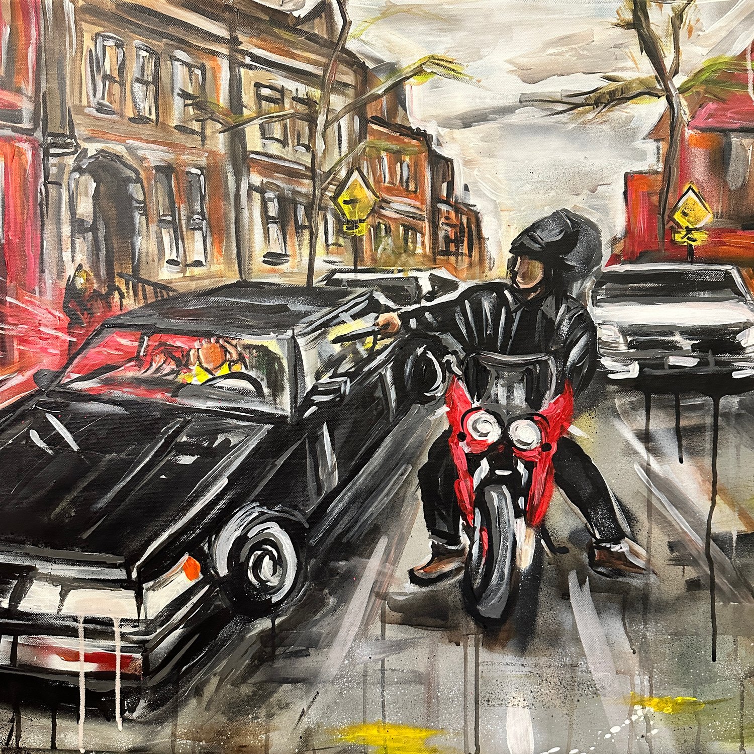 WHATS POPPIN' KERMIE - MIXED MEDIA on CANVAS - 33x 45in Original Work