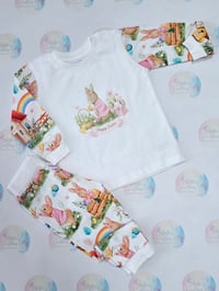 Image 1 of Easter rabbit printed pyjamas 