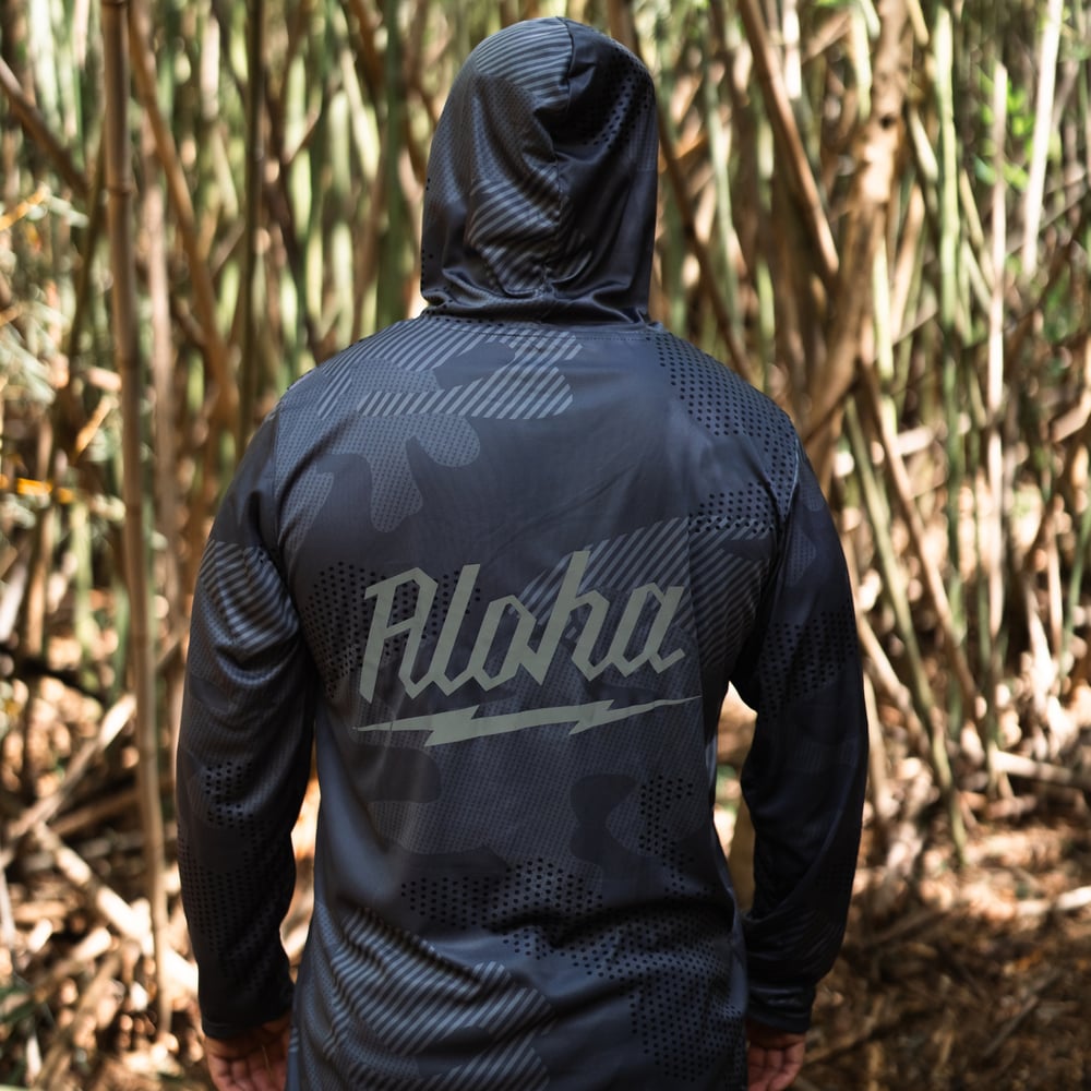 Image of HA'AHEO MENS DRI FIT HOODIE GRY