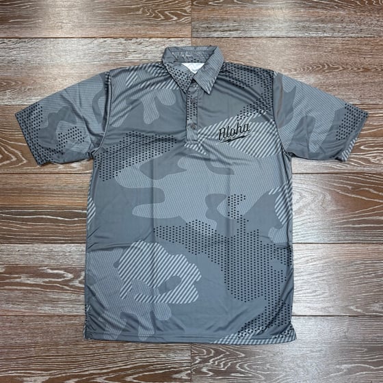 Image of HA'AHEO MENS DRI FIT POLO SHIRT GRY