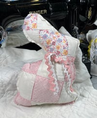 Image 1 of Vintage Pink Patchwork Bunny (A)