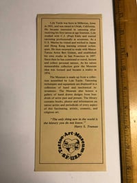 Image 2 of Tattoo Art Museum pamphlet 1970’s Lyle Tuttle 