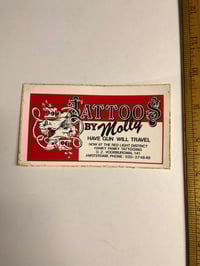 Image 1 of 1990’s Tattoo’s by Molly have gun will travel Hanky Panky Amsterdam sticker