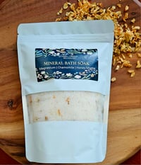 Image 2 of Mineral Bath & Foot Salt Soaks | Rose Petals & Chamomile flowers | Magnesium salts 