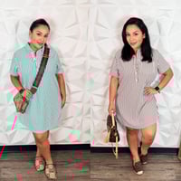 Image 1 of Stripes Mini Vacation Dress 