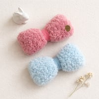 FLUFFY CROCHET BOW 