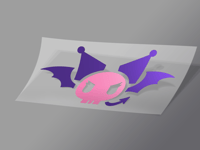 Cute Skull With Bat Wings