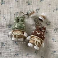 Image 2 of PREORDER Barista Bunny Keychain 