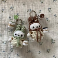 Image 1 of PREORDER Barista Bunny Keychain 