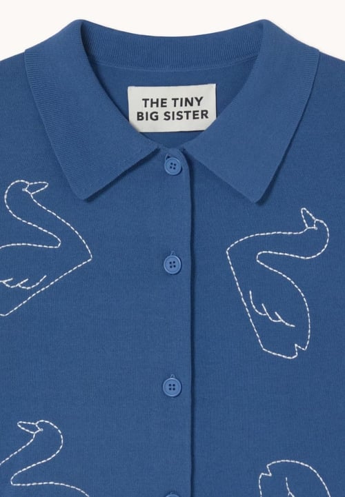 Image of 1-Cardigan bordados Swans embroidered