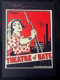 THEATRE of HATE 'Hausfrau' Hand Screen Printed Poster - SIGNED!!