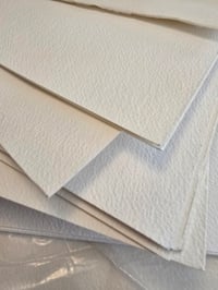 Image 4 of Vintage Watercolour Paper Sheets – 20 Large Deckled Sheets – Artist Studio Paper