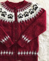 Image 1 of “Wilderness” - Icelandic wool cardigan - Burgundy - Preorder 