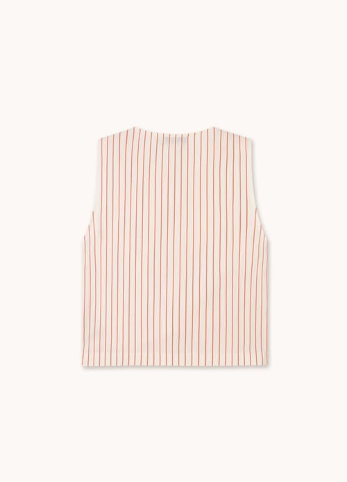 Image of 1-Chaleco con lazos a rayas