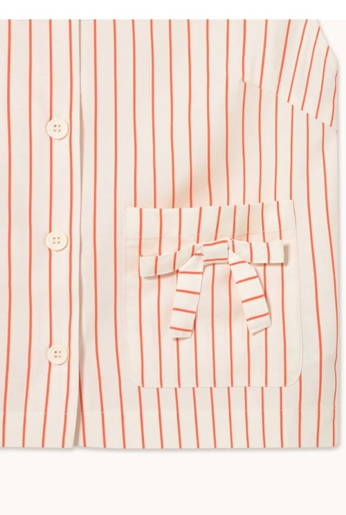 Image of 1-Chaleco con lazos a rayas