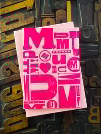 Image 3 of Copy of M-U-M-U-M-U-M | Candy Pink | Mother's Day Letterpress Card