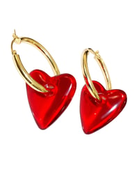 Chunky heart hoops 